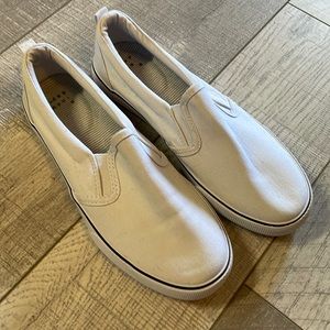 Canvas slide on shoe